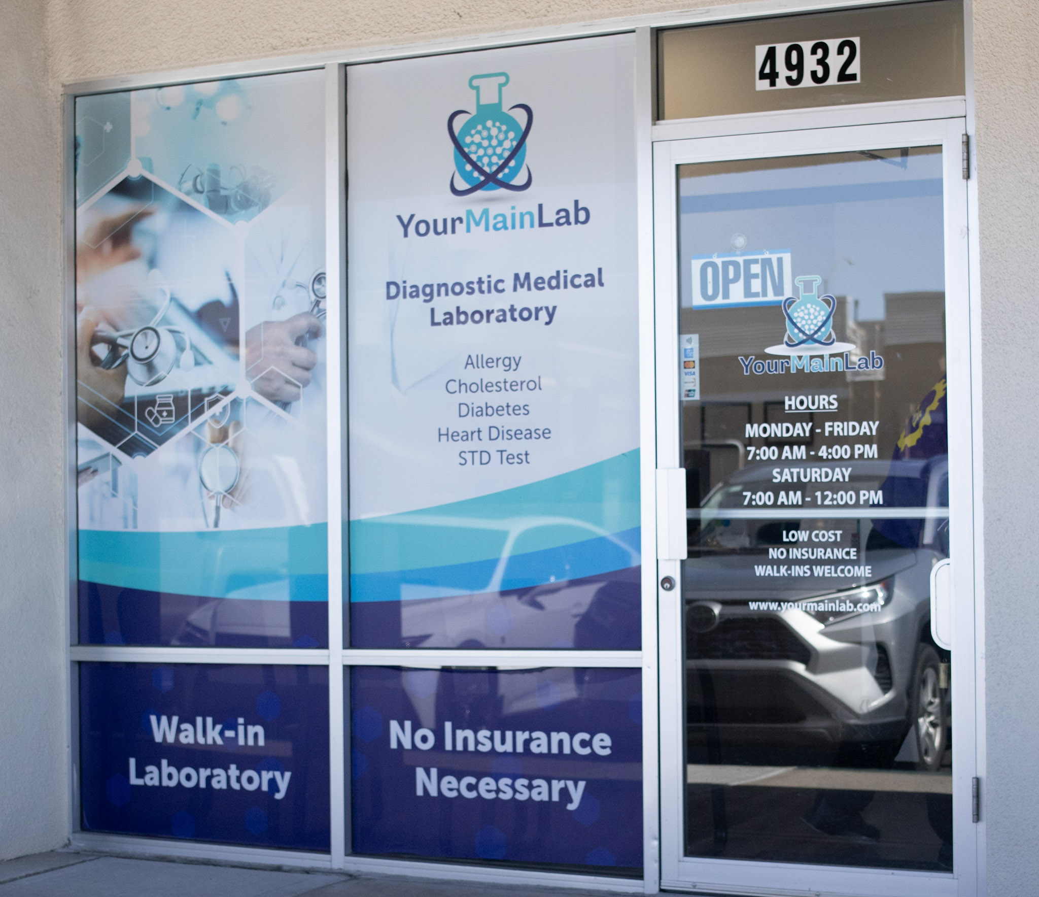 Your Main Lab Storefront - 4932 S Virginia St, Reno, NV with walk-in hours